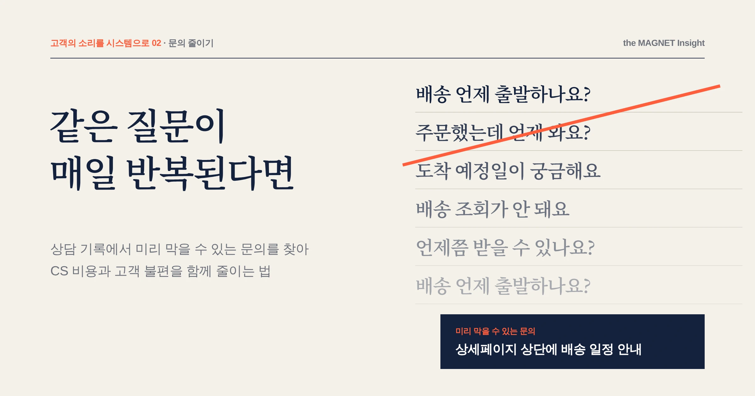 같은 질문이 매일 반복된다면, 상담 기록에서 '미리 막을 수 있는 문의' 찾는 법